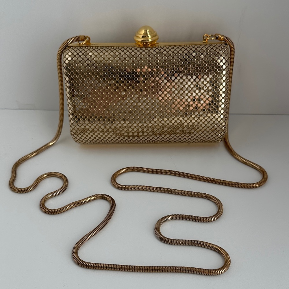 Gold sequin Clutch with Chain Strap